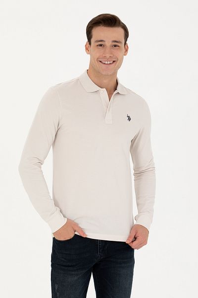 U.S. Polo Assn. Ανδρικό φούτερ σε χρώμα πέτρας - 50269405 -VR049