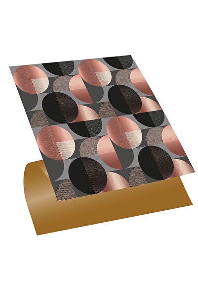 TİNK Kendinden Yapışkanlı Koyu Yuvarlak Desenli Pvc Karo 30x30 Cm (4 ADET) 0,36 M²