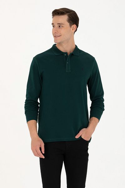 U.S. Polo Assn. Мъжки тъмнозелен суичър Basic 50269405-VR079