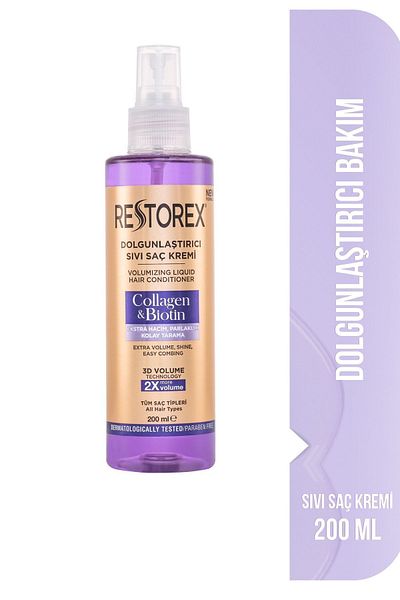 Restorex Plumping Liquid Conditioner Collagen & Biotin 200 ml