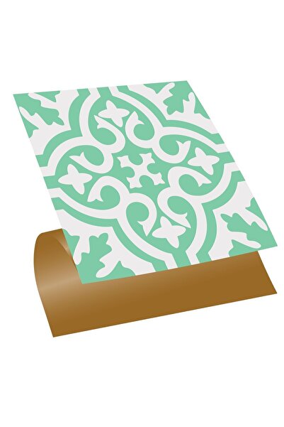 TİNK Kendinden Yapışkanlı Yeşil Solo Desenli Pvc Karo 30x30 Cm (4 Adet) 0,36 M2