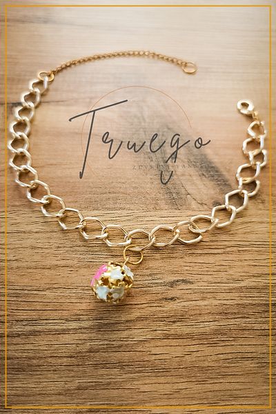 Truego Chain Cat Necklace Cat Dog Collar with Colorful Bells