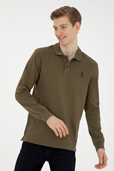 U.S. Polo Assn. Erkek Haki Basic Sweatshirt 50269403-VR027