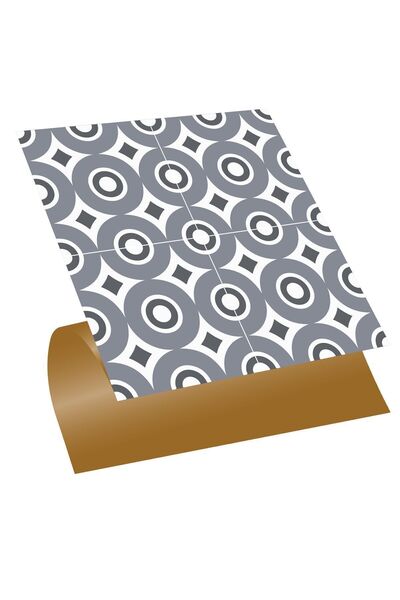 Self Adhesive Kitchen Bathroom Coating Geometric 033 Patterned Pvc Tile 30x30 Cm (11 PCS) 1m2