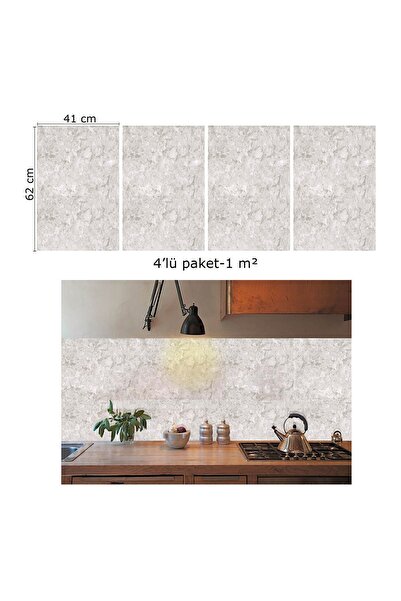 TİNK Kendinden Yapışkanlı Gri Lekeli Desenli Pvc Panel 41x62 Cm (12 Adet) 3 M²