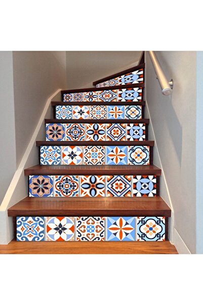 TİNK Kendinden Yapışkanlı Karma Meksika Desenli Pvc Karo 10x10 Cm 20'li Paket