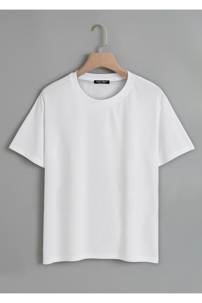 SOFTWAY Unisex Oversize Plain Basic T-Shirt – White