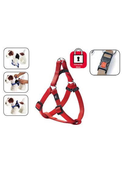 Karlie Red Locked Chest Collar - M 40-70cm