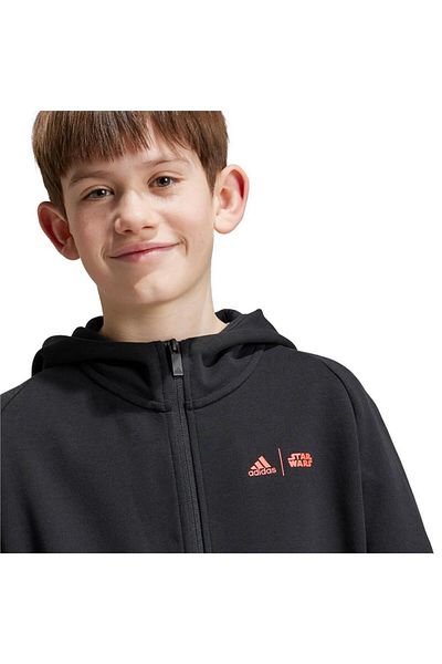 adidas J Sw Zne Fz Hd Детско черно яке Iv9635