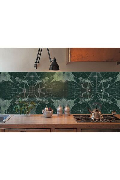 TİNK Kendinden Yapışkanlı Yeşil Mermer Desenli Pvc Panel 41x62 Cm (4 Adet) 1 M²