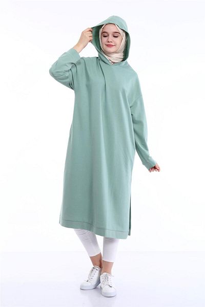 Bwest Green Atlas Hooded Long Sweatshirt - 03007.100