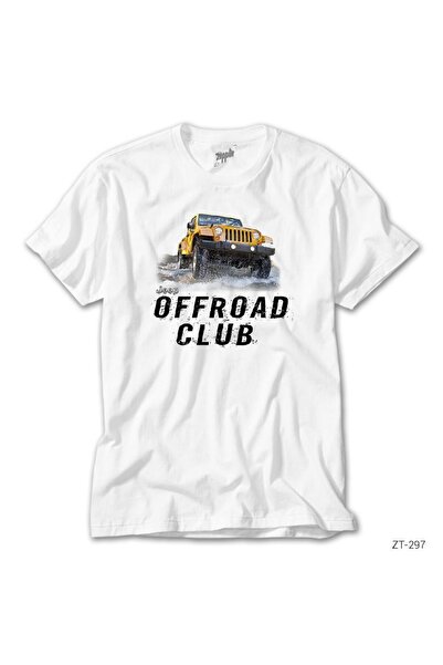 WAKHA Tricou alb Jeep Offroad M