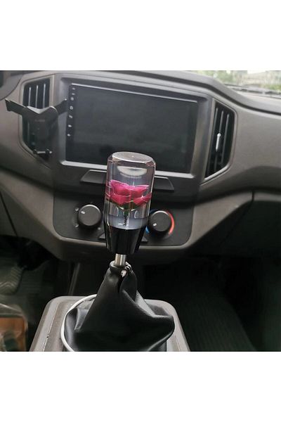 Space Purple Flower Patterned Gear Shift Knob - 10 cm Icvi218