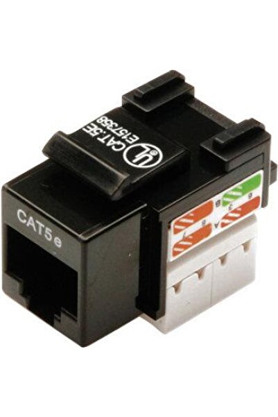 Genel Markalar Digitus CAT-5e Keystone Jack, Zırhsız (Unshielded), RJ45, Siya...