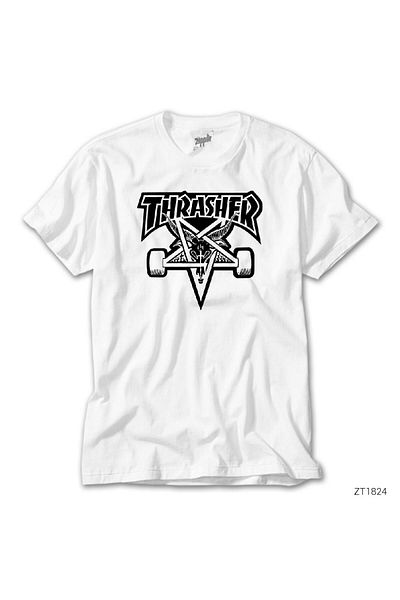 WAKHA Thrasher 666 Λευκό T-Shirt