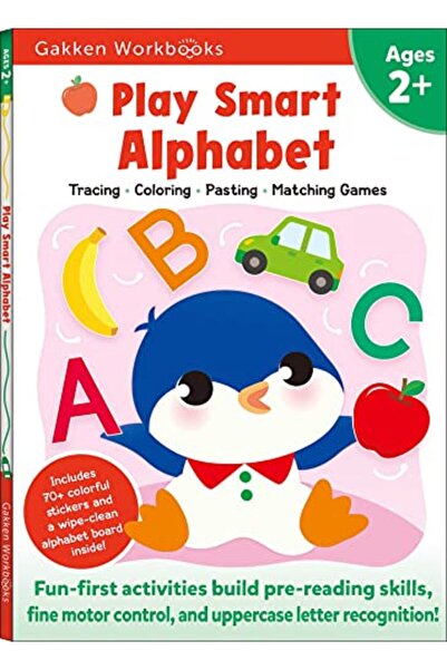 Simon Schuster Play Smart Alphabet Age 2 Preschool Activity Workbook With Sti...