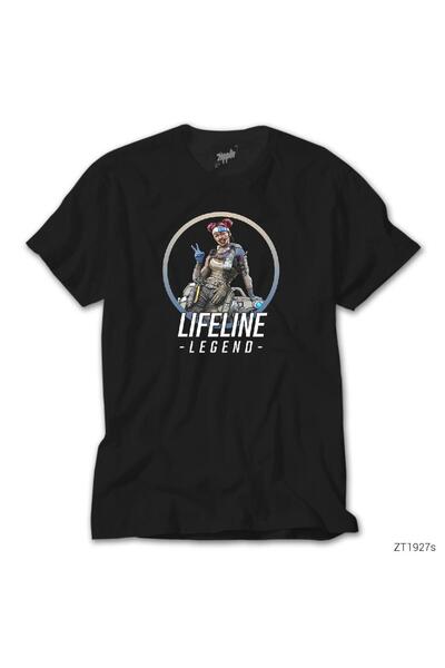 WAKHA Μαύρο T-Shirt Apex Legends Lifeline