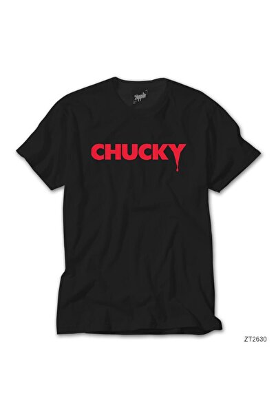 WAKHA Tricou negru cu logo Chucky