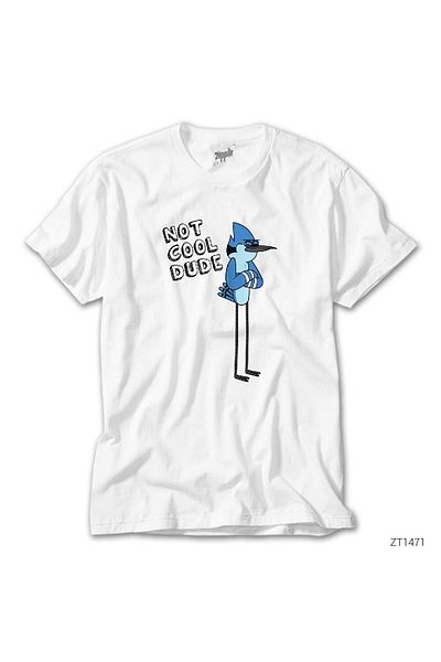CrowsGate Regular Show Not Cool Dude White T-Shirt