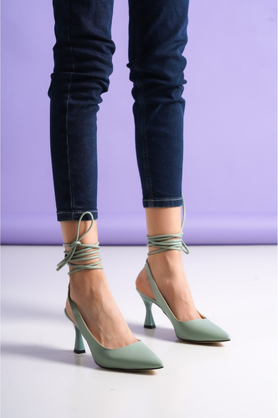 guijarro Pantofi cu toc pentru femei, verde mentă