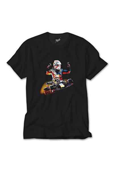 Genel Markalar F1 Redbull Max Verstapen Siyah Tişört