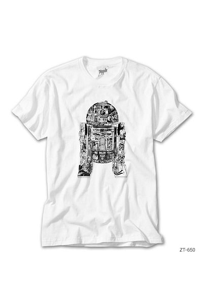 CrowsGate Star Wars R2D2 Mechanic White T-Shirt