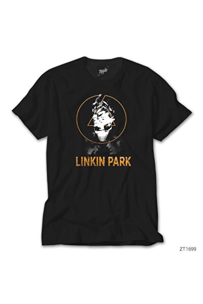 WAKHA Μαύρο T-shirt με κίτρινο λογότυπο Linkin Park