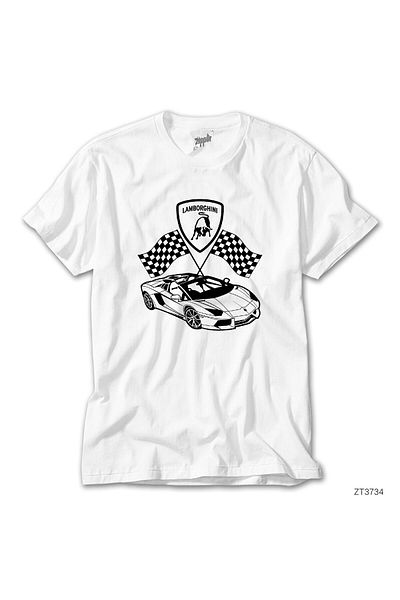 CrowsGate Lamborghni For Racing White T-shirt