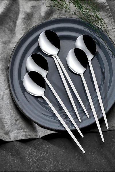 on-on 20 Piece Mokka Fork Spoon Set - 18/0