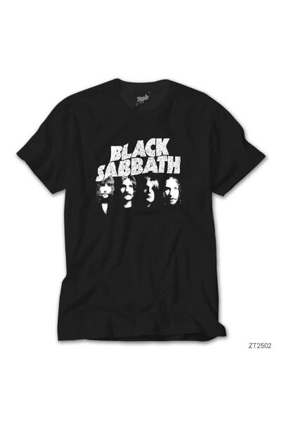 WAKHA Tricou negru pentru femei Black Sabbath Group, mărimea L