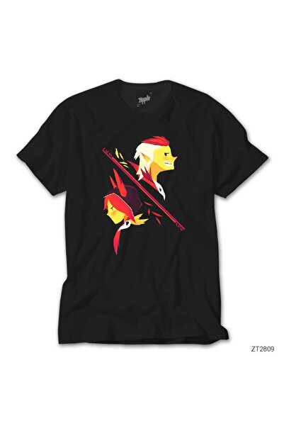 WAKHA Μπλουζάκι Xayah και Rakan σε μαύρο χρώμα