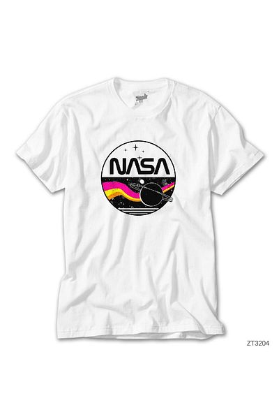 CrowsGate NASA Retro White T-shirt