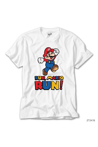 CrowsGate Super Mario Run Run White T-Shirt