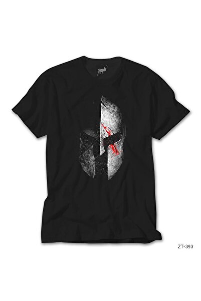 WAKHA Tricou Spartan Helmet Gri Negru