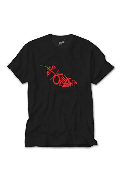 Generic Brand Red Hot Chili Peppers Oversize Black T-Shirt