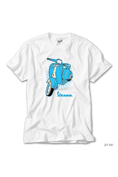 CrowsGate Vespa Blue White T-Shirt