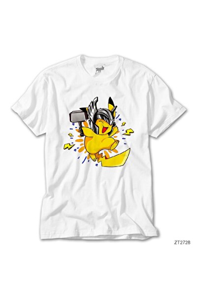 WAKHA بيكاتشو ثور تي شيرت أبيض