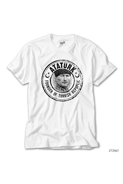 CrowsGate Atatürk Founder of the Turkish Republic White T-shirt