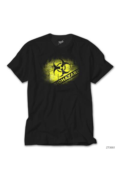 Generic Brand Tricou negru Biohazard Danger