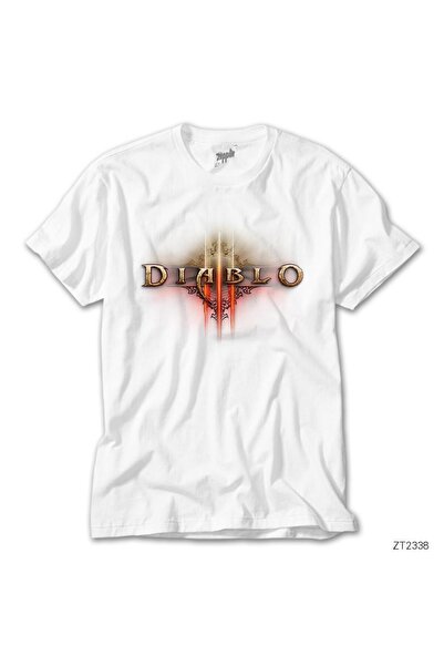 WAKHA ديابلو 3 شعار تي شيرت أبيض