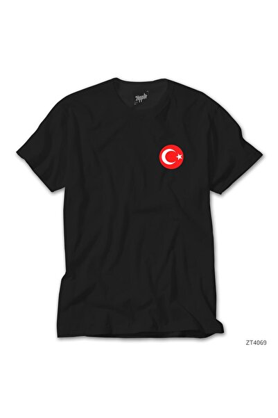 CrowsGate Μαύρο T-Shirt Moon Star