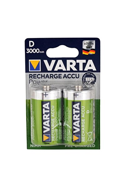 Varta 3000mah D Boy Şarjlı Büyük Pil 2adet