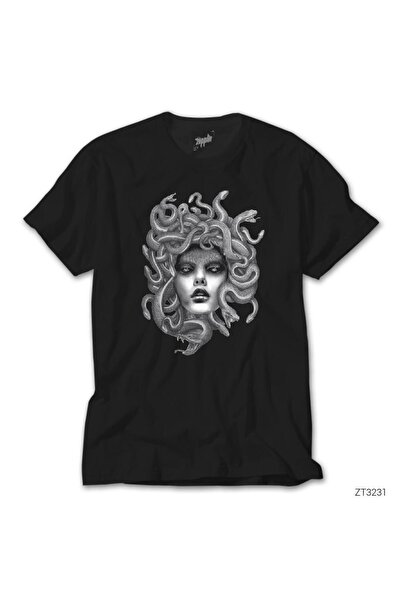 WAKHA Μαύρο T-Shirt Medusa