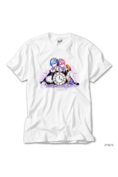 Generic Brand Re Zero Rem and Ram White Kids T-Shirt 13-14 Years