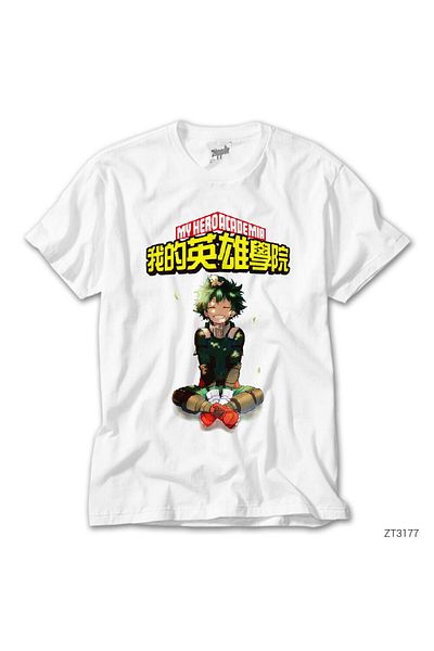 CrowsGate My Hero Academia Izuku Midoriya White T-shirt