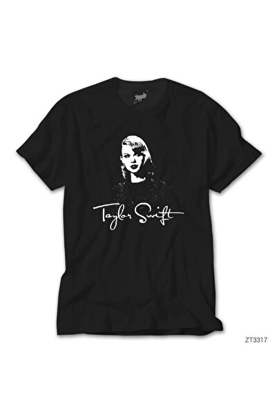 WAKHA Μαύρο μπλουζάκι Taylor Swift Silhouette