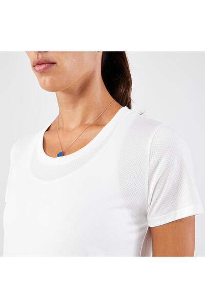 Decathlon Kalenji Women's T-Shirt - Running - White - Kiprun Run 100