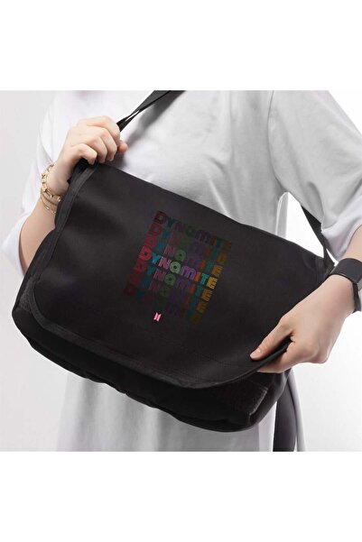Toum Geantă neagră unisex MODESSY Kpop Series BTS Dynamite cu imprimeu