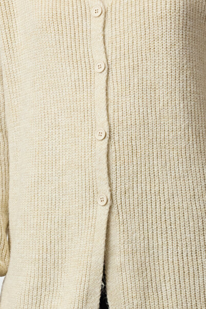 Trendyol Collection Long Basic Knitwear Cardigan - Stone, TWOAW25HI00089