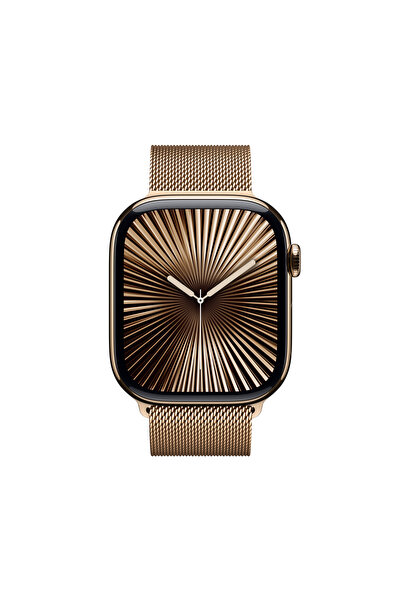 Apple Watch Series 10 GPS + Cellular 46mm Altın Sarısı Titanyum Kasa + Altın Sarısı Milano Loop - S/M